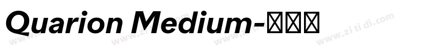Quarion Medium字体转换